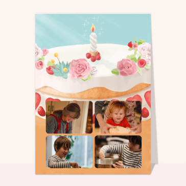Délicieux gâteau d`anniversaire