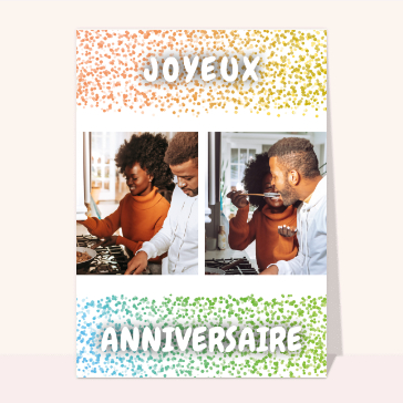 Joyeux anniversaire sur des confettis