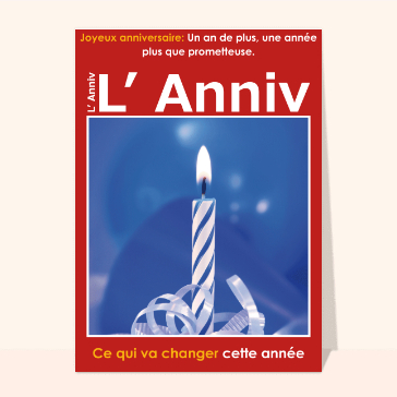 Carte anniversaire couverture de magazine : Magazine l'anniv
