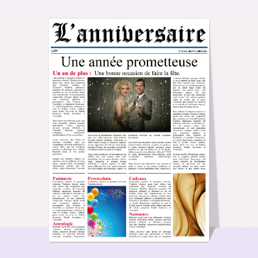 Faux journal L'anniversaire