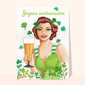 Bière irlandaise d`anniversaire
