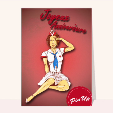 Pin-up infirmière d'anniversaire