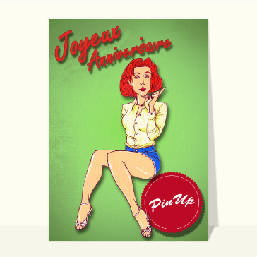 Professeur pin-up d'anniversaire