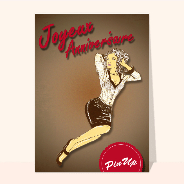 Jolie pin-up pour un joyeux anniversaire