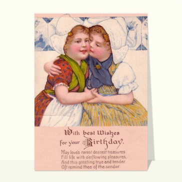 With best wishes avec deux fillettes
