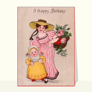 A happy birthday Cartes d'anniversaire anciennes en anglais