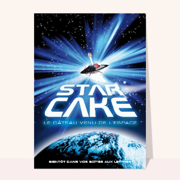 Carte anniversaire d'affiche de film : Science fiction d'anniversaire
