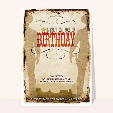 Western d'anniversaire Cartes anniversaire d'affiches de film