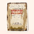 Cartes anniversaire d'affiches de film pour votre texte