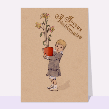 Carte ancienne joyeux anniversaire