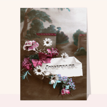 Anniversaire et jolies fleurs