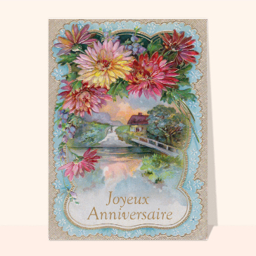 Anniversaire au bord du lac cartes anniversaire anciennes