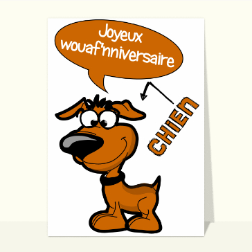 Joyeux anniversaire le chien
