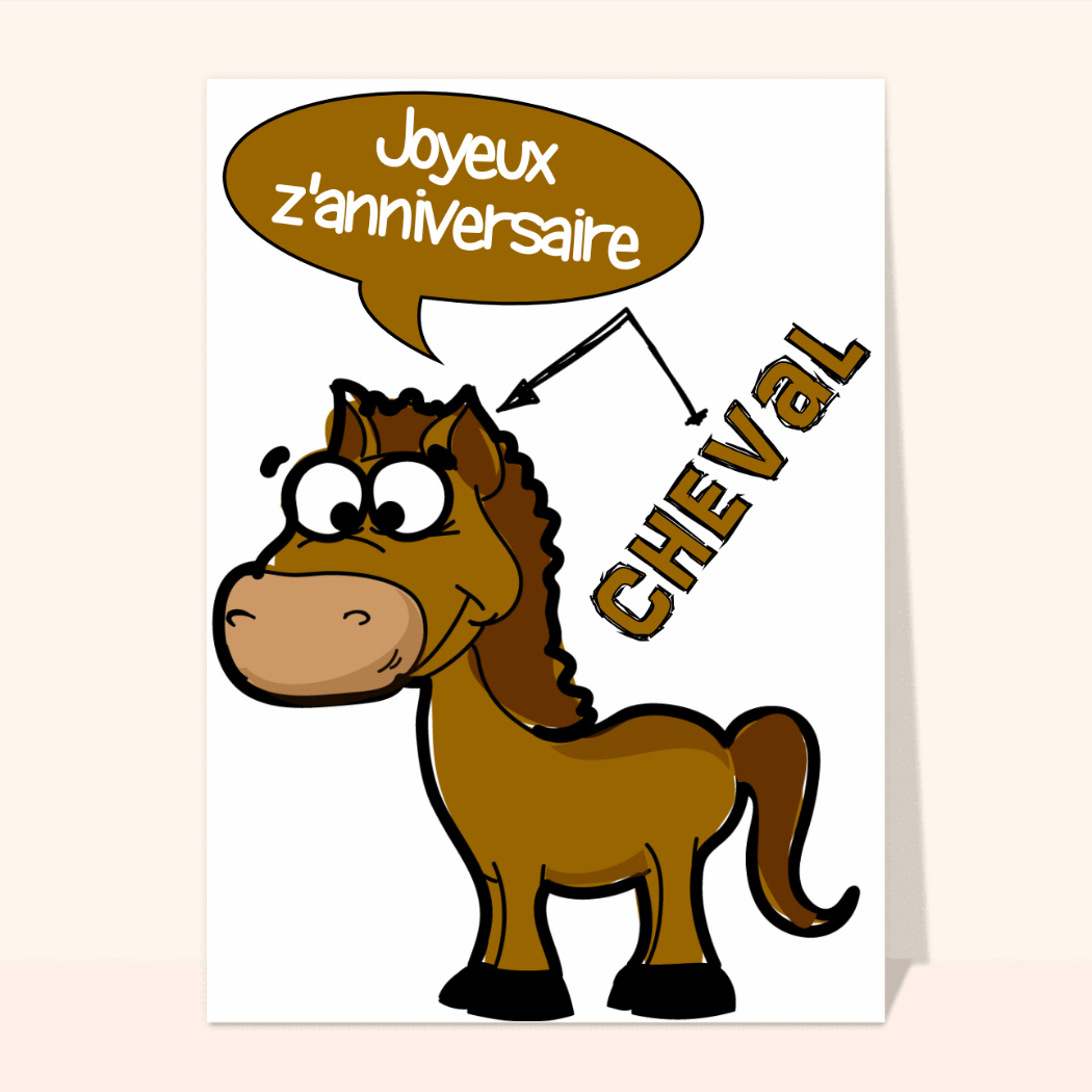 Carte joyeux anniversaire cavalière cheval équitation avec enveloppe 12x17  5cm - La Poste