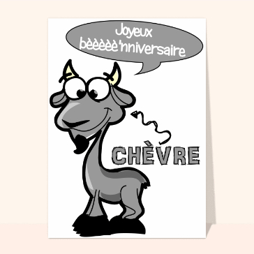 La chèvre qui souhaite un anniversaire