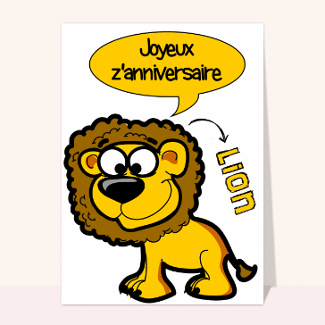 Le lion rugit joyeux anniversaire