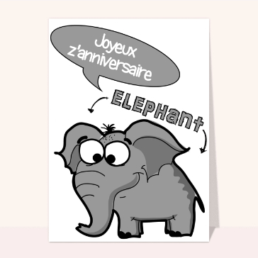 Eléphant d'anniversaire