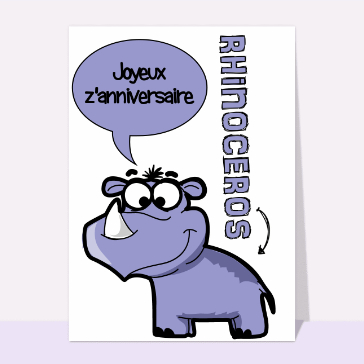 Rhinoceros d'anniversaire