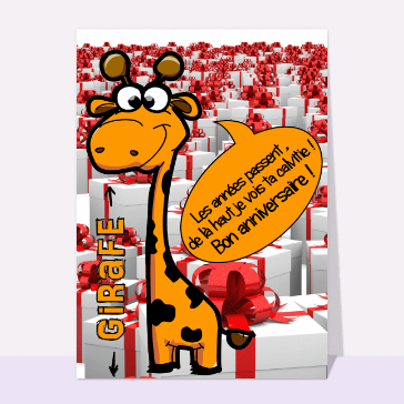 La girafe tête à claque