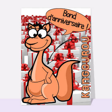 Bond d'anniversaire du kangourou