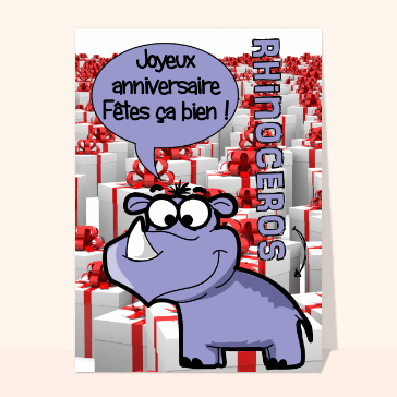 Joyeux anniversaire par le rhinoceros