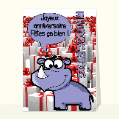 Cartes anniversaires animaux rigolos pour votre texte