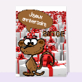 Cartes anniversaires animaux rigolos pour votre texte