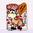 Cartes anniversaires animaux rigolos pour votre texte