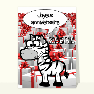 Le zèbre d'anniversaire