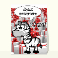 Cartes anniversaires animaux rigolos pour votre texte