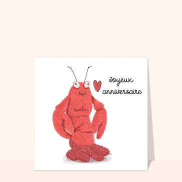Joyeux anniversaire du homard