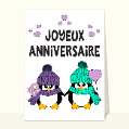 Cartes anniversaires animaux rigolos pour votre texte