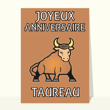 Joyeux anniversaire Taureau
