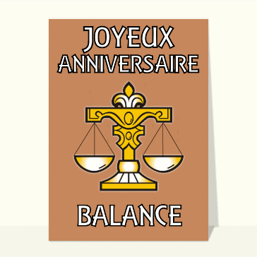 Joyeux anniversaire balance