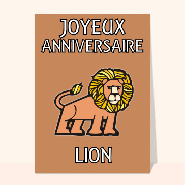 Joyeux anniversaire lion