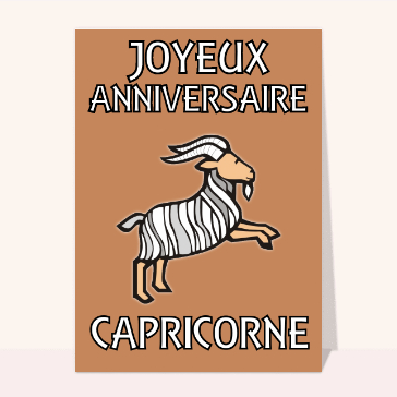 Joyeux anniversaire capricorne