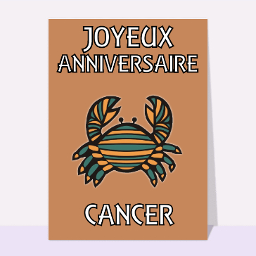 Joyeux anniversaire cancer