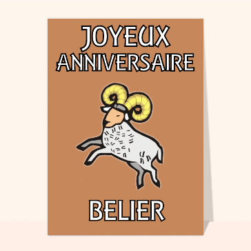 Joyeux anniversaire bélier