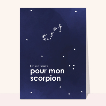 Carte anniversaire horoscope : Anniversaire de mon scorpion