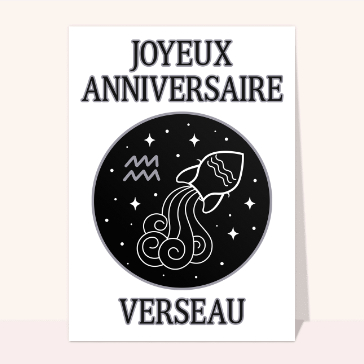 Carte anniversaire horoscope : Joyeux Anniversaire Verseau