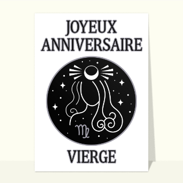 Carte anniversaire horoscope : Joyeux Anniversaire Vierge