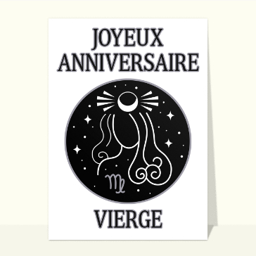 Carte Joyeux Anniversaire Vierge