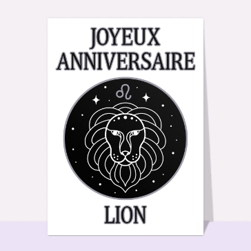 Carte Joyeux Anniversaire Lion