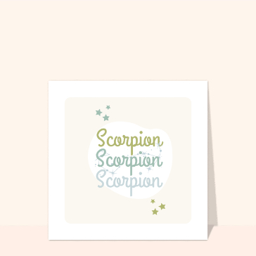 Scorpion couleurs pastel