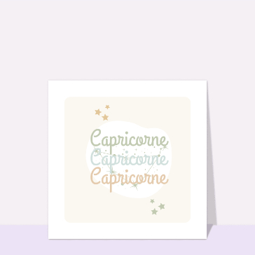 Capricorne couleurs pastel
