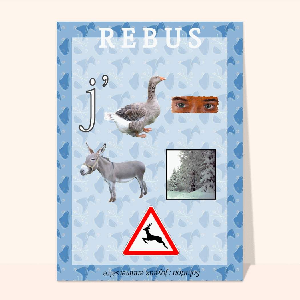 Rébus Pour Dire Je T Aime Carte Rebus Joyeux Anniversaire : Envoyer une vraie Carte Anniversaire  Humour dès 0,99€ - Merci Facteur