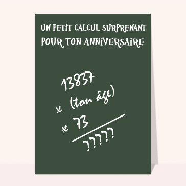 Un calcul pour ton anniversaire