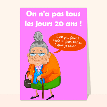 On n'a pas tous les jours 20 ans