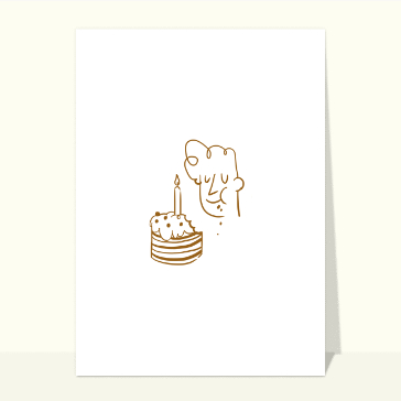 Manger le gâteau et souffler la bougie