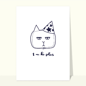 1 an de plus chat grognon